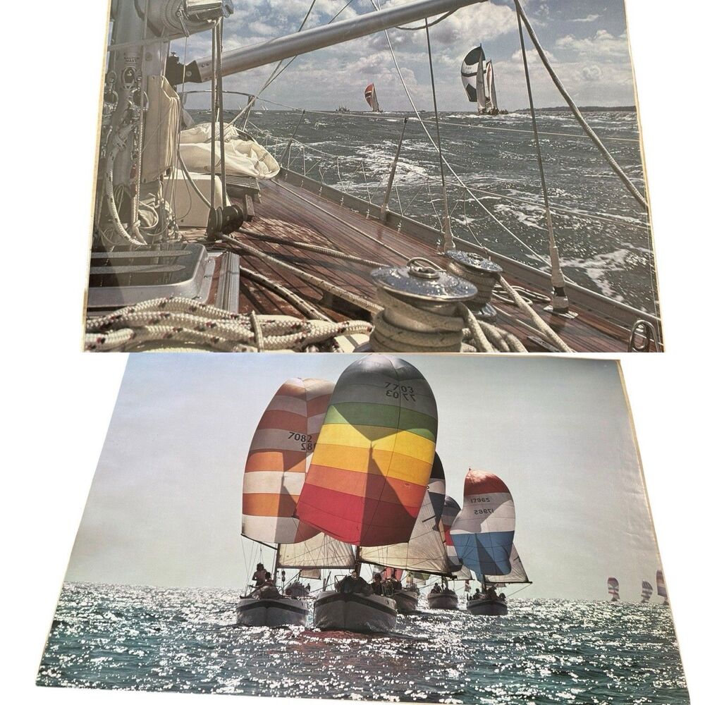 2 From the Deck Vintage 36x24 Posters Boat 1977 Sail Sailing Portal Publication